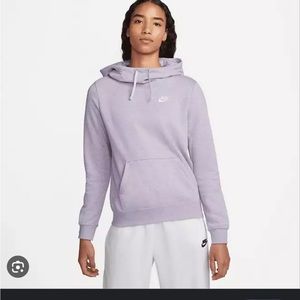 Nike Club Fleece Funnel Hoodie Purple